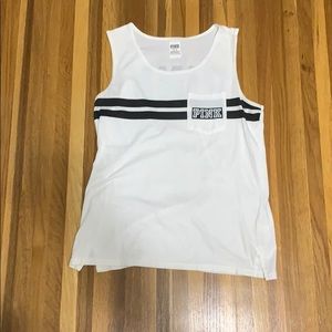 PINK White Tank Top